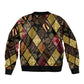 African American Quilt Inspired Bomber Jacket Ethnic Bohemian Rhombus Patchwork