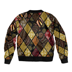 African American Quilt Inspired Bomber Jacket Ethnic Bohemian Rhombus Patchwork