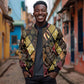 African American Quilt Inspired Bomber Jacket Ethnic Bohemian Rhombus Patchwork
