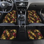 African American Quilt Inspired Car Mats Ethnic Bohemian Rhombus Patchwork