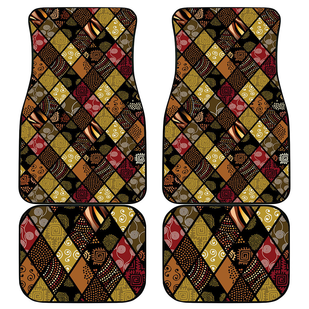 African American Quilt Inspired Car Mats Ethnic Bohemian Rhombus Patchwork