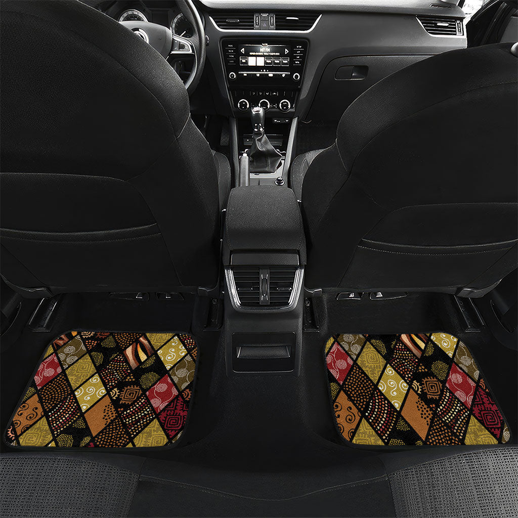African American Quilt Inspired Car Mats Ethnic Bohemian Rhombus Patchwork