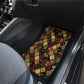 African American Quilt Inspired Car Mats Ethnic Bohemian Rhombus Patchwork