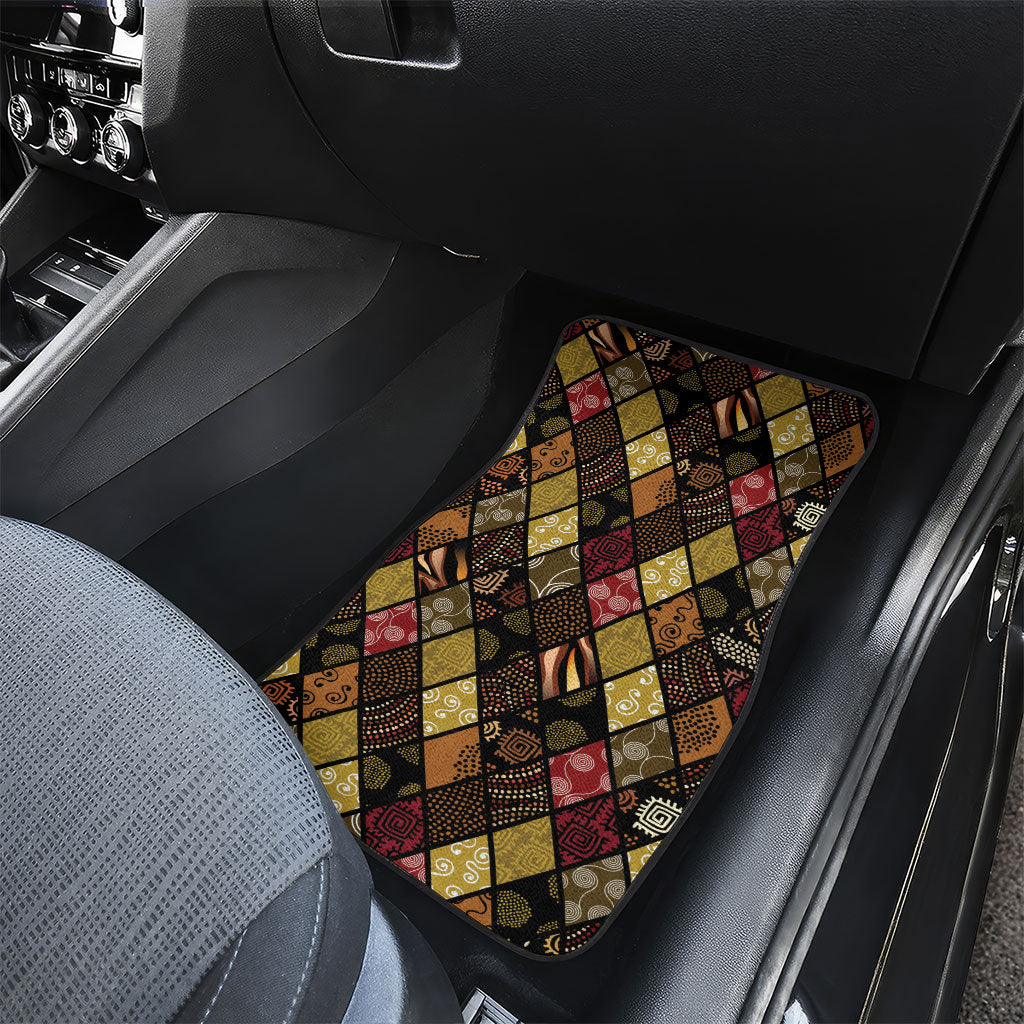 African American Quilt Inspired Car Mats Ethnic Bohemian Rhombus Patchwork