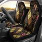 African American Quilt Inspired Car Seat Cover Ethnic Bohemian Rhombus Patchwork