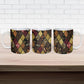 African American Quilt Inspired Ceramic Mug Ethnic Bohemian Rhombus Patchwork