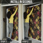African American Quilt Inspired Door Cover Ethnic Bohemian Rhombus Patchwork