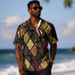 African American Quilt Inspired Hawaiian Shirt Ethnic Bohemian Rhombus Patchwork