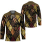 African American Quilt Inspired Hockey Jersey Ethnic Bohemian Rhombus Patchwork