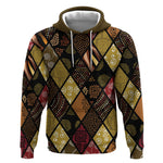 African American Quilt Inspired Hoodie Ethnic Bohemian Rhombus Patchwork
