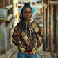 African American Quilt Inspired Hoodie Ethnic Bohemian Rhombus Patchwork