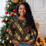 African American Quilt Inspired Ugly Christmas Sweater Ethnic Bohemian Rhombus Patchwork