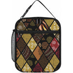 African American Quilt Inspired Lunch Bag Ethnic Bohemian Rhombus Patchwork