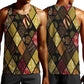 African American Quilt Inspired Men Tank Top Ethnic Bohemian Rhombus Patchwork