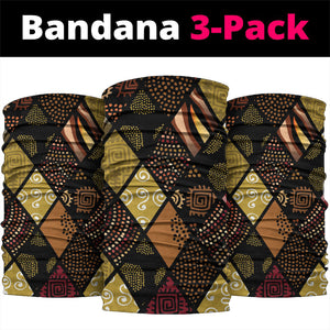 African American Quilt Inspired Neck Gaiter Ethnic Bohemian Rhombus Patchwork