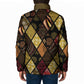 African American Quilt Inspired Padded Jacket Ethnic Bohemian Rhombus Patchwork