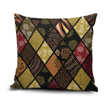 African American Quilt Inspired Pillow Cover Ethnic Bohemian Rhombus Patchwork