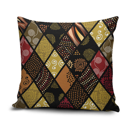 African American Quilt Inspired Pillow Cover Ethnic Bohemian Rhombus Patchwork