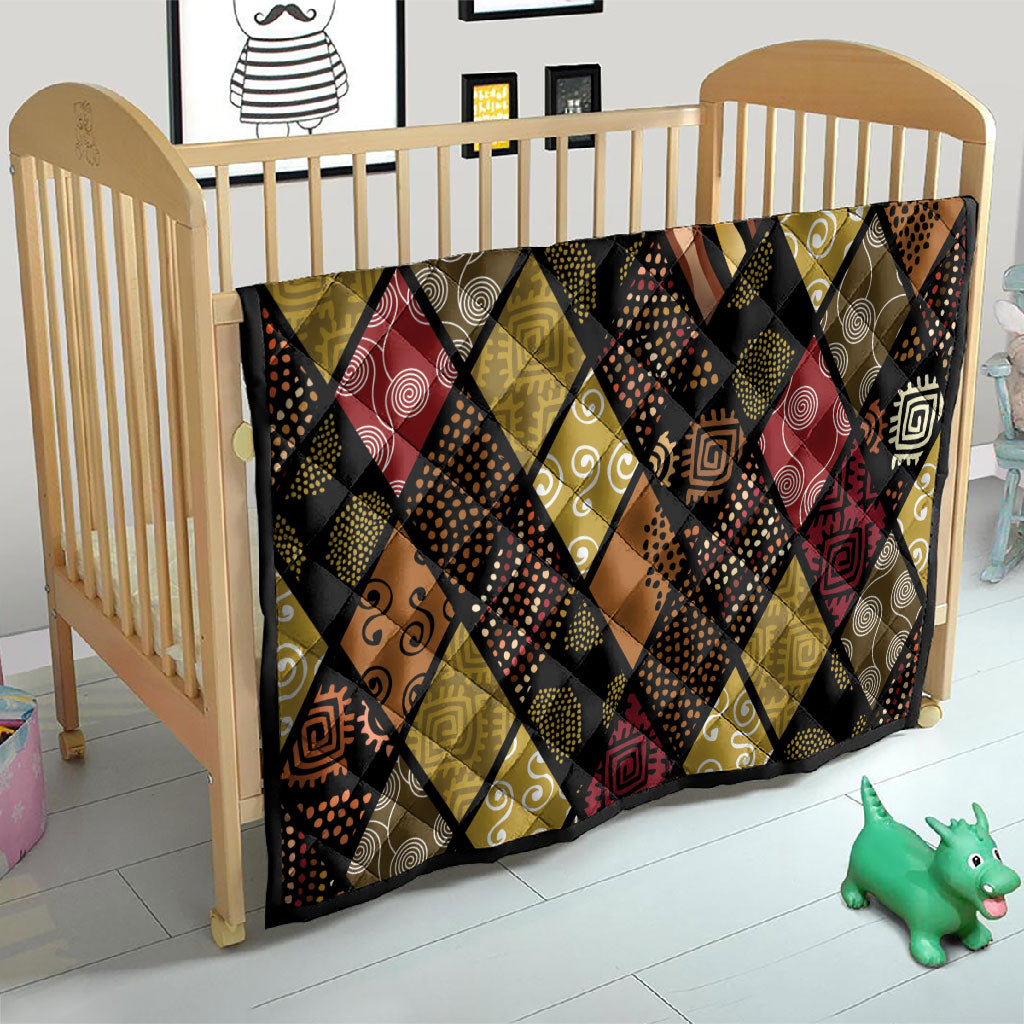African American Quilt Inspired Quilt Ethnic Bohemian Rhombus Patchwork