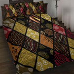 African American Quilt Inspired Quilt Bed Set Ethnic Bohemian Rhombus Patchwork