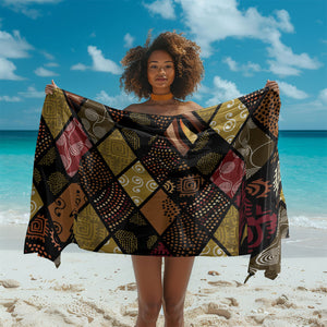 African American Quilt Inspired Sarong Ethnic Bohemian Rhombus Patchwork