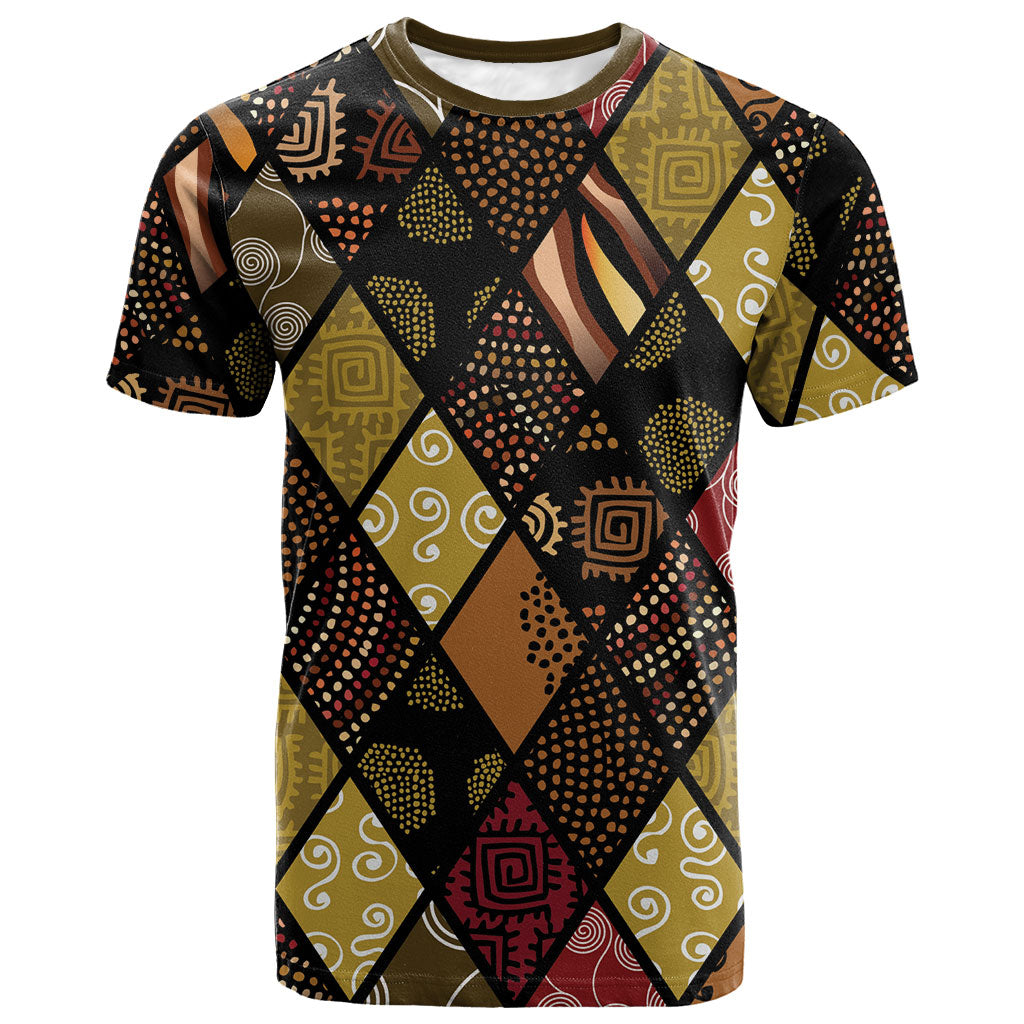 African American Quilt Inspired T shirt Ethnic Bohemian Rhombus Patchwork