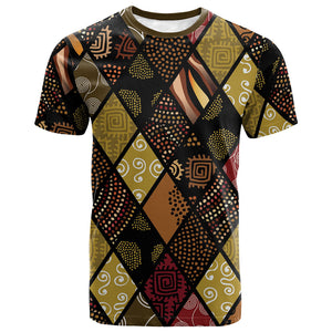 African American Quilt Inspired T shirt Ethnic Bohemian Rhombus Patchwork
