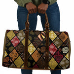 African American Quilt Inspired Travel Bag Ethnic Bohemian Rhombus Patchwork