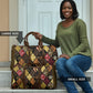 African American Quilt Inspired Travel Bag Ethnic Bohemian Rhombus Patchwork