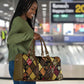 African American Quilt Inspired Travel Bag Ethnic Bohemian Rhombus Patchwork