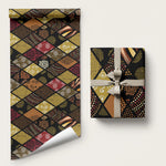 African American Quilt Inspired Wrapping Paper Ethnic Bohemian Rhombus Patchwork