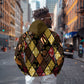 African American Quilt Inspired Zip Hoodie Ethnic Bohemian Rhombus Patchwork