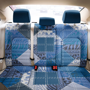 African American Quilt Inspired Back Car Seat Cover Wild Animal Skin African Blue Tribal Elements