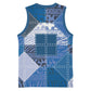African American Quilt Inspired Basketball Jersey Wild Animal Skin African Blue Tribal Elements