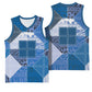 African American Quilt Inspired Basketball Jersey Wild Animal Skin African Blue Tribal Elements