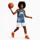 African American Quilt Inspired Basketball Jersey Wild Animal Skin African Blue Tribal Elements