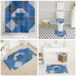 African American Quilt Inspired Bathroom Set Wild Animal Skin African Blue Tribal Elements
