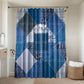 African American Quilt Inspired Bathroom Set Wild Animal Skin African Blue Tribal Elements