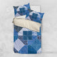 African American Quilt Inspired Bedding Set Wild Animal Skin African Blue Tribal Elements