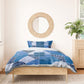 African American Quilt Inspired Bedding Set Wild Animal Skin African Blue Tribal Elements