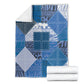 African American Quilt Inspired Blanket Wild Animal Skin African Blue Tribal Elements