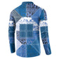African American Quilt Inspired Button Sweatshirt Wild Animal Skin African Blue Tribal Elements