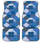 African American Quilt Inspired Car Mats Wild Animal Skin African Blue Tribal Elements