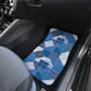 African American Quilt Inspired Car Mats Wild Animal Skin African Blue Tribal Elements