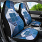African American Quilt Inspired Car Seat Cover Wild Animal Skin African Blue Tribal Elements