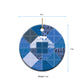 African American Quilt Inspired Ceramic Ornament Wild Animal Skin African Blue Tribal Elements