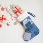 African American Quilt Inspired Christmas Stocking Wild Animal Skin African Blue Tribal Elements