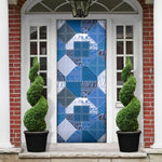 African American Quilt Inspired Door Cover Wild Animal Skin African Blue Tribal Elements