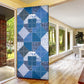 African American Quilt Inspired Door Cover Wild Animal Skin African Blue Tribal Elements