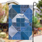 African American Quilt Inspired Garden Flag Wild Animal Skin African Blue Tribal Elements